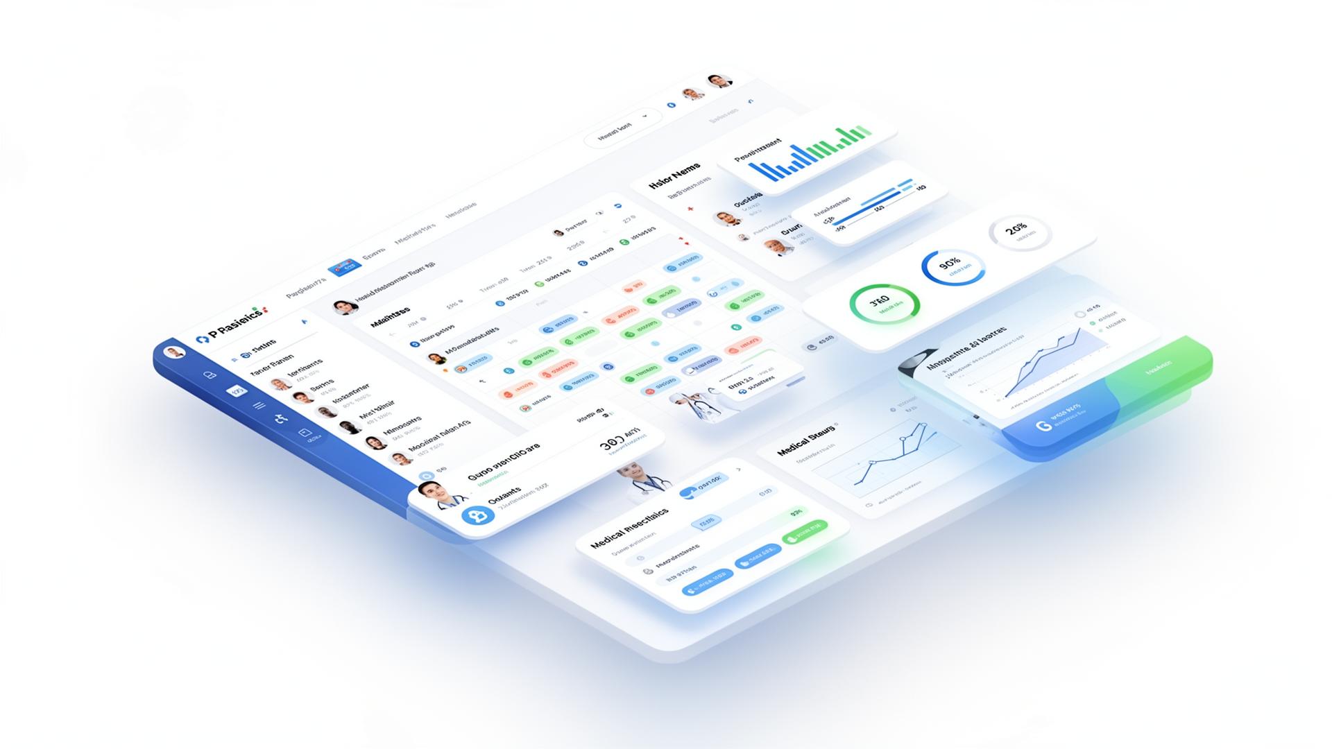 Cure By Me hospital management dashboard